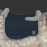 Mattes Eurofit Dressage Navy, Grey Fleece