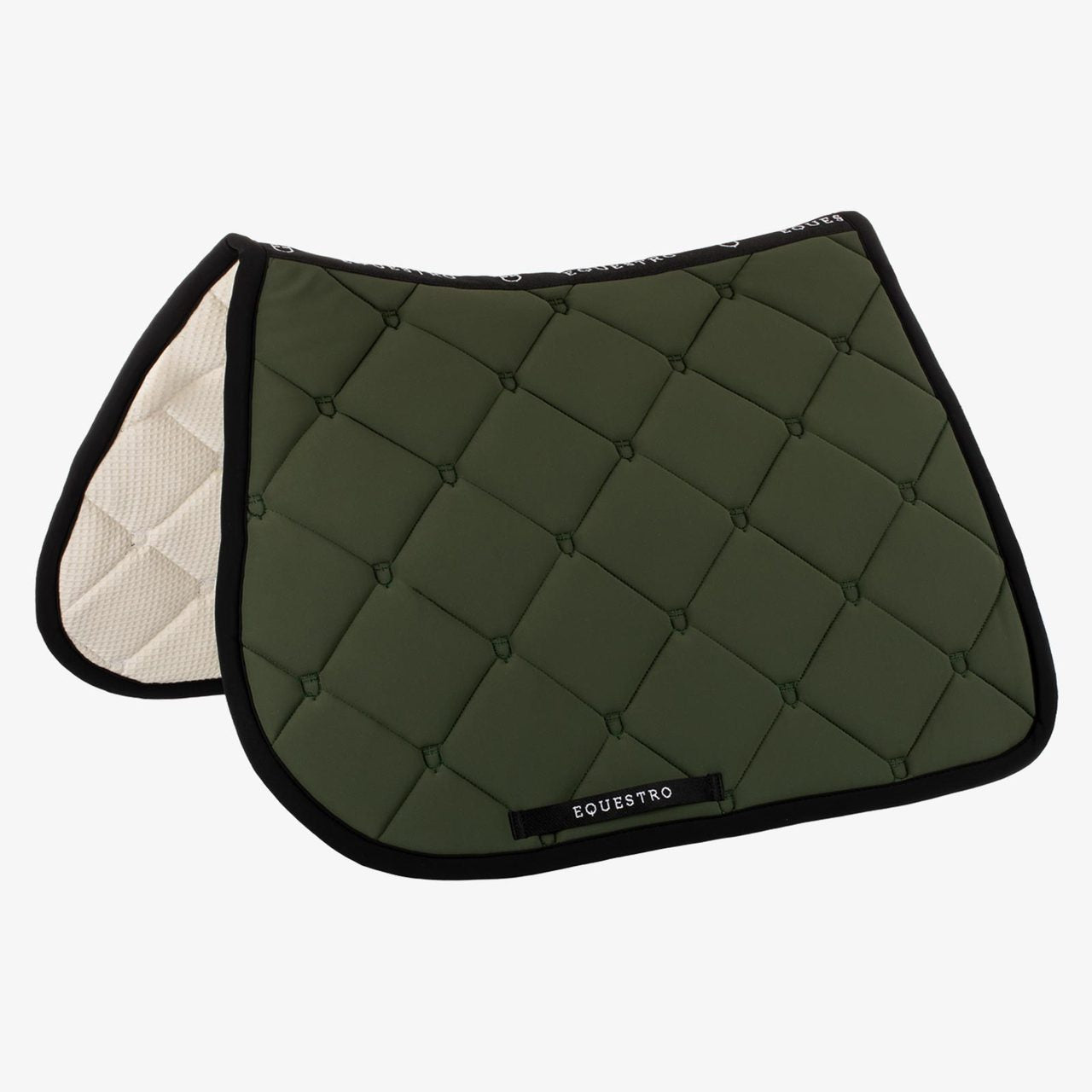 Equestro Multi Logo Quilted Saddle Pad - Jumping