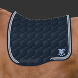 Mattes Eurofit Dressage Plain - Navy Velvet,-Ice blue, Crystal Braid
