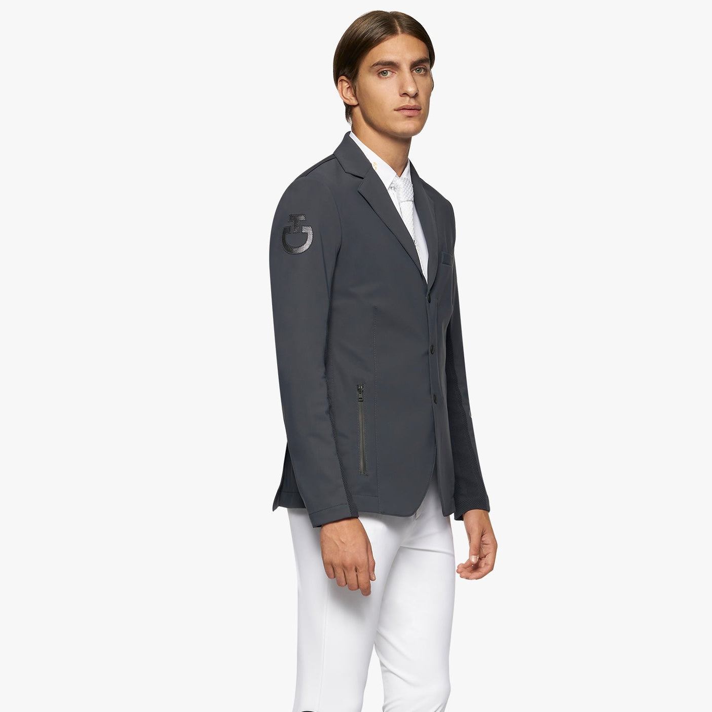 Cavalleria Toscana Men's Light Tech Knit Zip Riding Jacket-Clearance