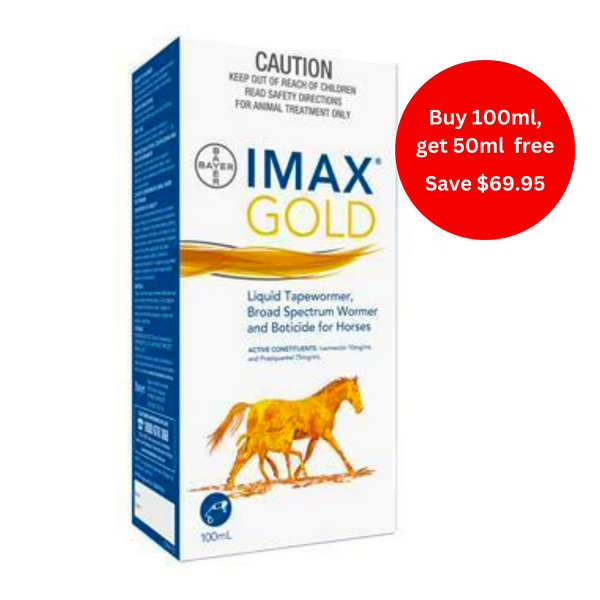 Imax L.V Gold Liquid Wormer 100 ml - Bonus 50ml Free!