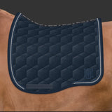 Mattes Eurofit Dressage Plain - Navy Velvet,-Navy, Crystal Braid