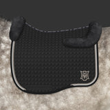 Mattes Eurofit Black Dressage Trim - Graphite Fleece Silver/Stone