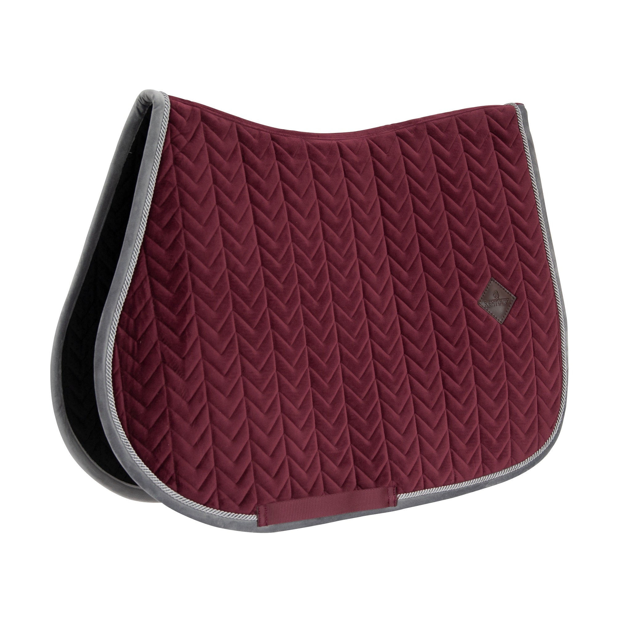 Kentucky Horsewear Velvet Contrast Saddle Pad - Showjumping