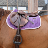 Kentucky Horsewear Velvet Contrast Saddle Pad - Showjumping