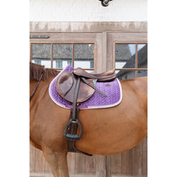 Kentucky Horsewear Velvet Contrast Saddle Pad - Showjumping
