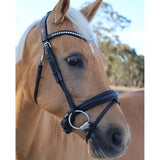 Grainge Dressage Snaffle with Crystal Curved Browband