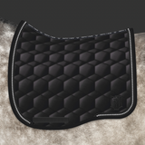 Mattes Eurofit Dressage Plain - Black, Black Braid with Crystals