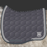 Mattes Eurofit Dressage Velvet - Slate - Crystal Braid