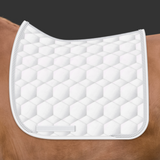 Mattes Square Dressage Sheen - White, White Braid