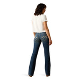 Ariat Women's Real Mid Rise Stretch Whipstitch Boot Cut Jeans