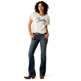 Ariat Women's Real Mid Rise Stretch Whipstitch Boot Cut Jeans
