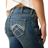 Ariat Women's Real Mid Rise Stretch Whipstitch Boot Cut Jeans