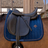 Kentucky Horsewear Velvet Saddle Pad Mini Pearls - Dressage