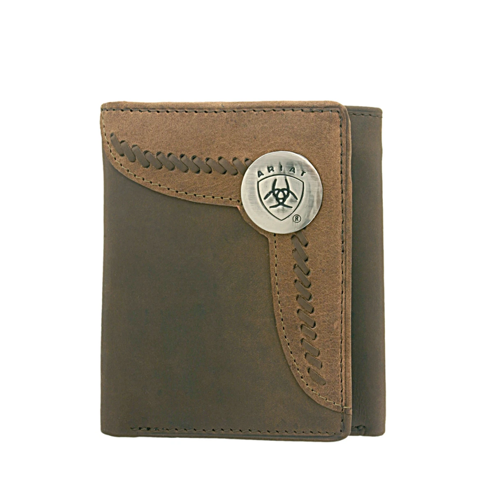 Ariat Tri-Fold Wallet Two Toned Accent Overlay
