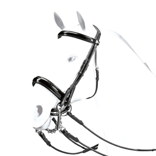 Equipe "King" Rolled Patent Weymouth Bridle -  Equipe