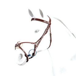 Equipe Patent Rolled Grackle Bridle -  Equipe