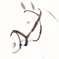 Equipe Rolled Hanoverian Snaffle Bridle -  Equipe
